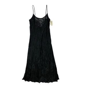 Valentino Intimo Vintage Deadstock Burnout Print Silk Long Slip
